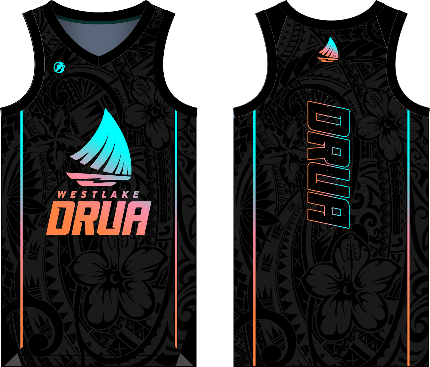 Westlake Drua Black Tropical Jersey